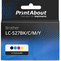 Cartouche compatible Brother LC-527BK/C/M/Y - 4 couleurs - Multipack