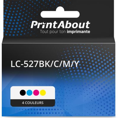 Cartouche compatible Brother LC-527BK/C/M/Y - 4 couleurs - Multipack