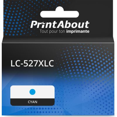 Cartouche compatible Brother LC-527XLC - Cyan - Grande capacité