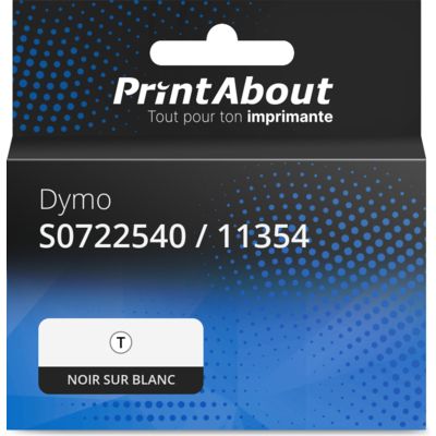Etiquettes Dymo 11354 (S0722540) (LabelWriter 5XL + 550) (57 mm x 32 mm) Noir sur blanc - marque propre