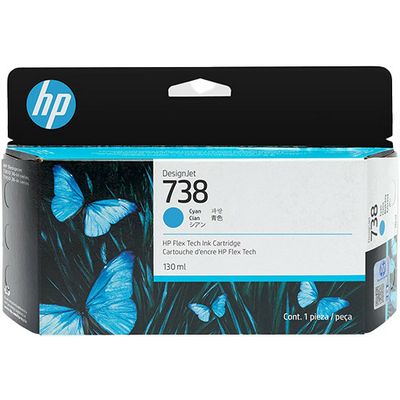 HP 738 (498N5A) - Cyan - Cartouche d'encre