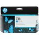 HP 738 (498N5A) - Cyan - Cartouche d'encre