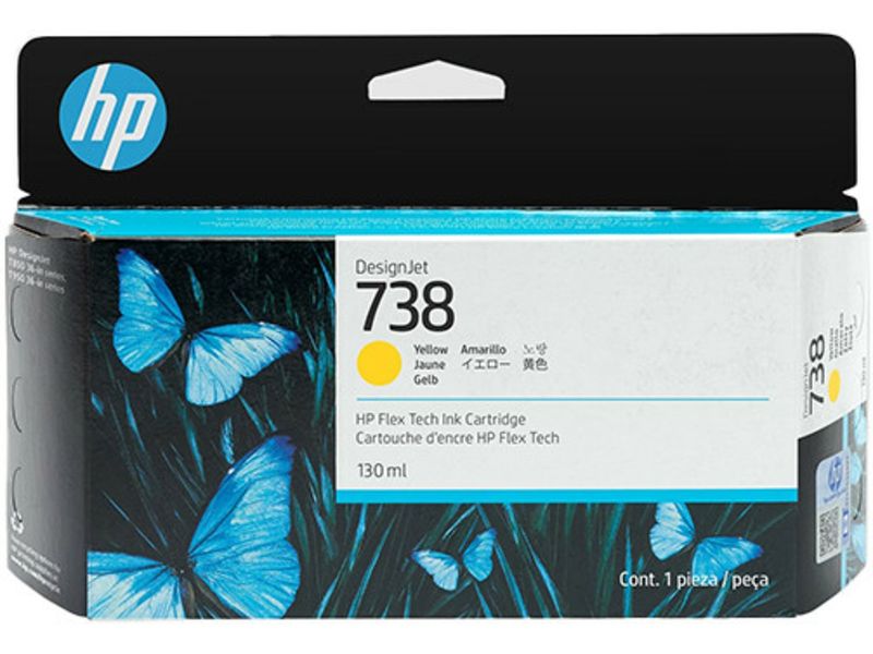 HP 738 (498N7A) Inktcartridge Geel