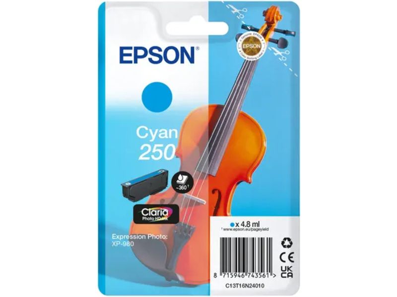 Epson 250 (C13T16N24010) Inktcartridge Cyaan