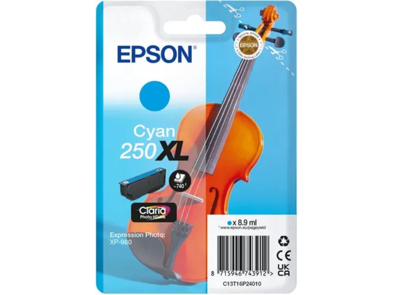 Epson 250XL (C13T16P24010) Inktcartridge Cyaan Hoge capaciteit