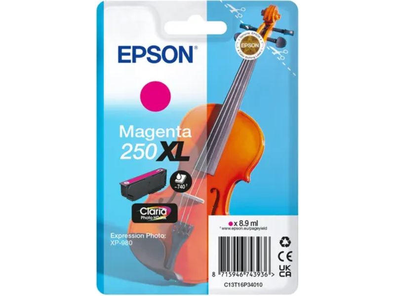 Epson 250XL (C13T16P34010) Inktcartridge Magenta Hoge capaciteit