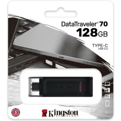 Kingston 128GB USB-C 3.2 Gen 1 DataTraveler 70 - Clé USB