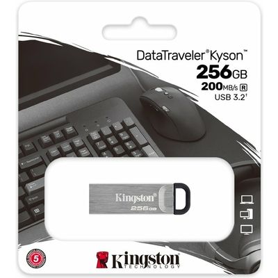 Kingston 256GB DataTraveler Kyson 200MB/s Metal USB 3.2 Gen 1 - Clé USB