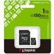 Kingston 1TB microSDXC Canvas Select Plus Gen3 150MB/s A1 Card + Adapter - Carte SD