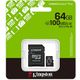 Kingston 64GB microSDXC Canvas Select Plus Gen3 100MB/s A1 Card + Adapter - Carte SD