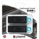 Kingston 64GB USB3.2 Gen 1 DataTraveler Exodia (Black + Teal) - 2x - Clé USB