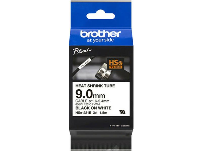Brother HSe-221E Tape Zwart op wit
