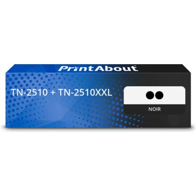 Toner compatible Brother TN-2510 + TN-2510XXL - Noir - Très grande capacité - Multipack