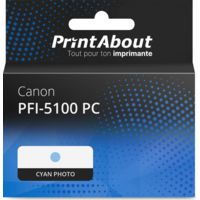 Cartouche compatible Canon PFI-5100 PC - Cyan photo