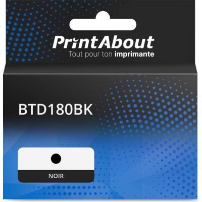 Cartouche compatible Brother BTD180BK - Noir