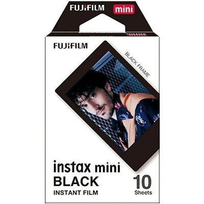 Fujifilm Instax mini film Black (10 vel) - (4,6 cm x 6,2 cm) - Papier photo