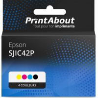 Cartouche compatible Epson SJIC42P (C13T52M14/24/34/440) - 4 couleurs - Multipack