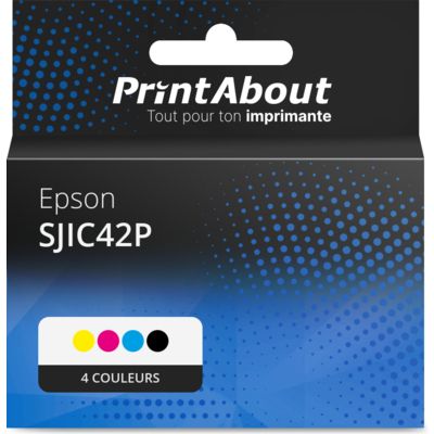 Cartouche compatible Epson SJIC42P (C13T52M14/24/34/440) - 4 couleurs - Multipack