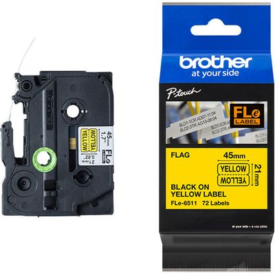 Brother FLe-6511 - Noir sur jaune - Ruban