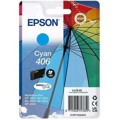 Epson 406 (T17G2) - Cyan - Cartouche d'encre - Capacité normale