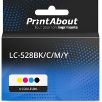 Cartouche compatible Brother LC-528BK/C/M/Y - 4 couleurs - Multipack
