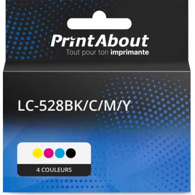 Cartouche compatible Brother LC-528BK/C/M/Y - 4 couleurs - Multipack