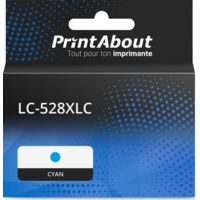 Cartouche compatible Brother LC-528XLC - Cyan - Grande capacité